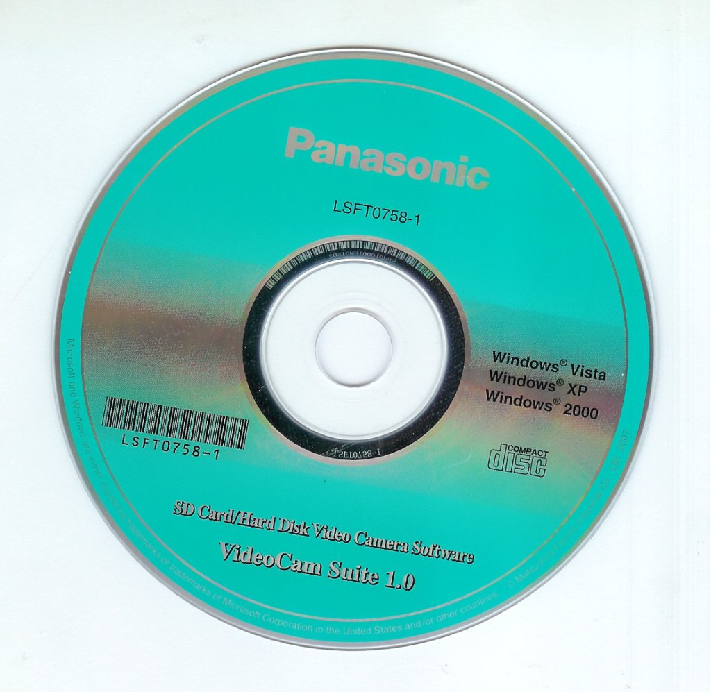 Panasonic Hard Disk Video Camera Software "VideoCam Suite 1.0"